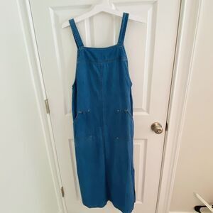 Vintage Y2k Studio Jean Dress Womens Size Small Denim Overalls Tie Waist